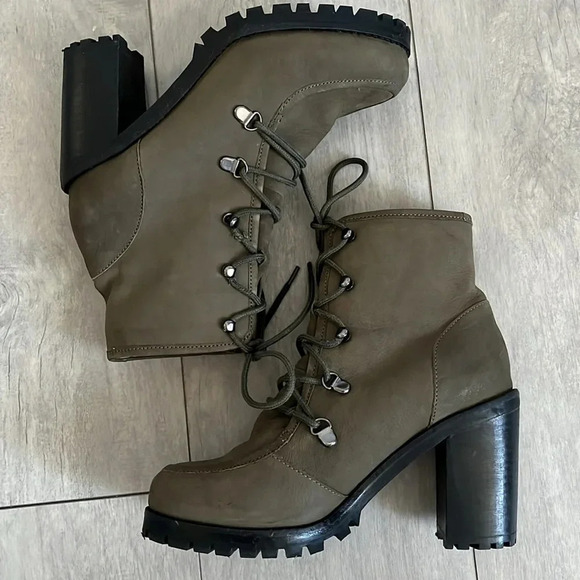 Seychelles NWOT Leather Lace-Up Green, Size 8.5 - Picture 6 of 8